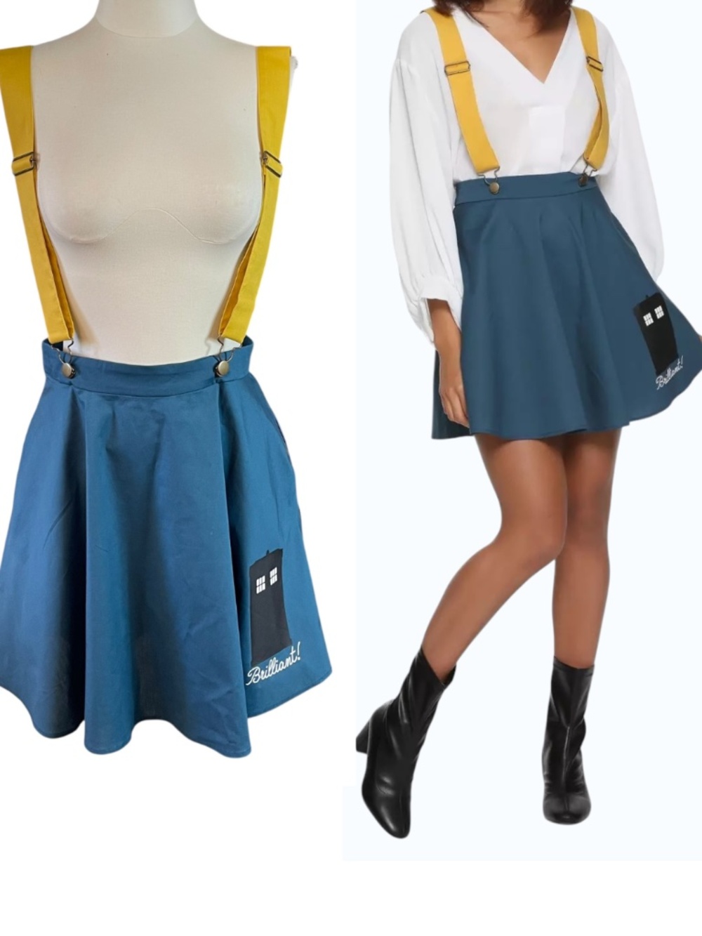 Her Universe Doctor Who Brilliant Suspender Skirt